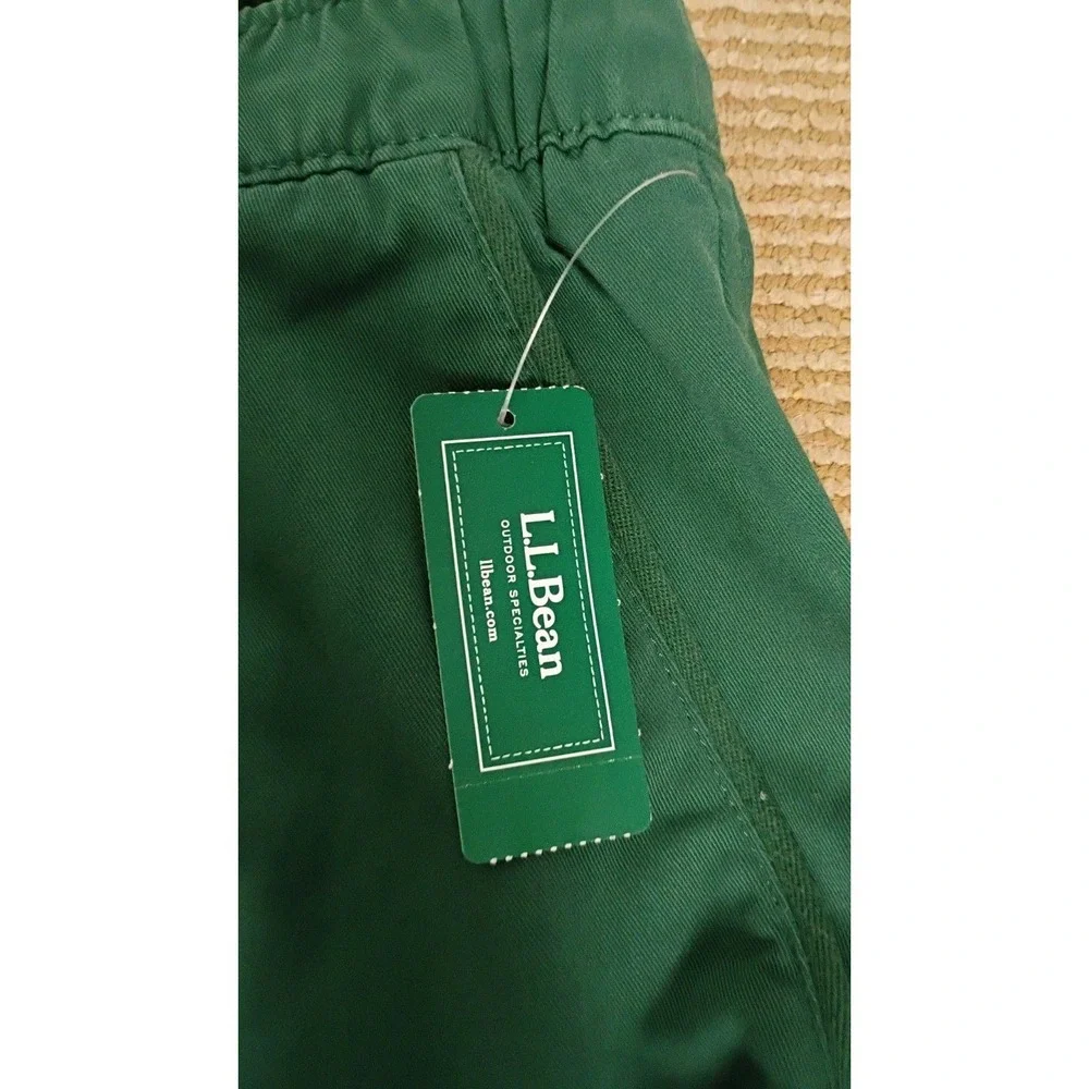 L.L.Bean Comfort Stretch Dock Pants Green Pull On  Mens Sz M 34